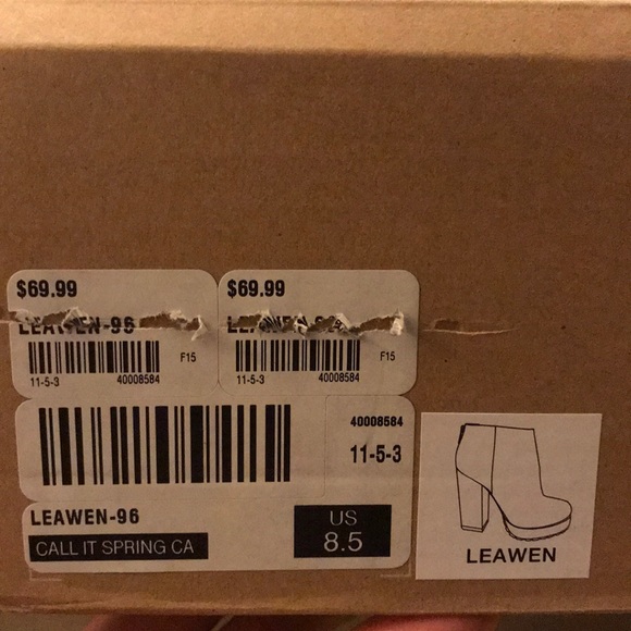 Call It Spring “Leawen” Ankle Boot Block Heel - Picture 5 of 6